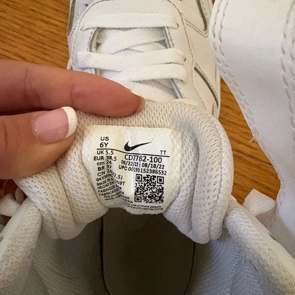 Nike Youth White Air Force High Top Sneakers Size 6