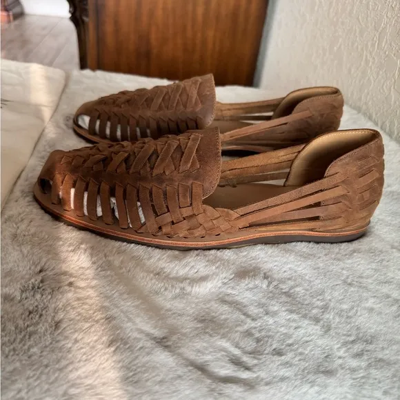 Nisolo Brown Men’s Huaraches Sandals Loafers Loafers Slip-Ons Classic Style