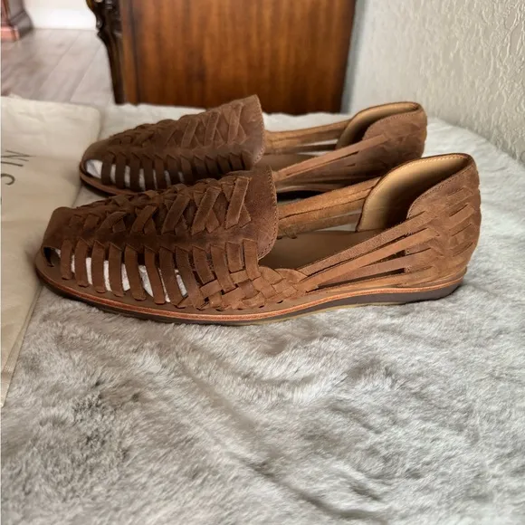 Nisolo Brown Men’s Huaraches Sandals Loafers Loafers Slip-Ons Classic Style