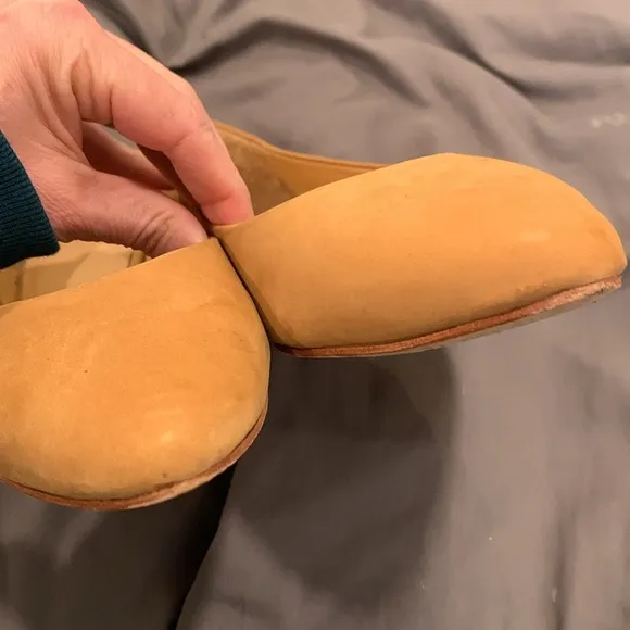 Nisolo Tan Suede Ballerina Pointed Toe Flats 8.5 EUC