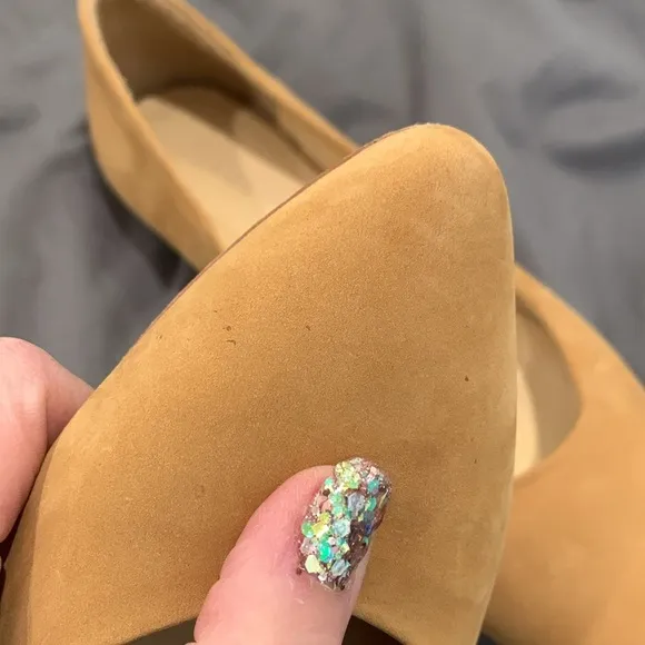 Nisolo Tan Suede Ballerina Pointed Toe Flats 8.5 EUC