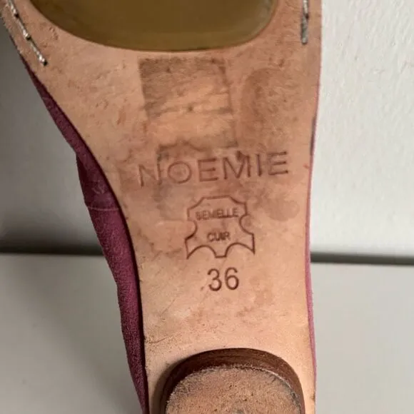 Noemie Balletcore Pink Suede Leather Flats