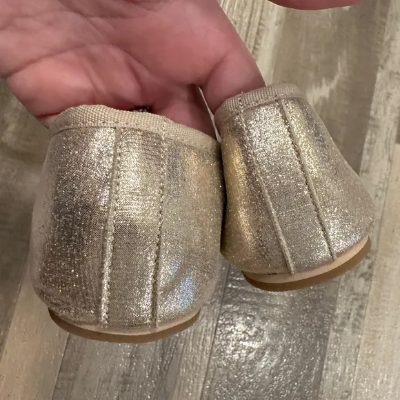 Noralee Metallic Gold Ballet Flats Girls Size 4