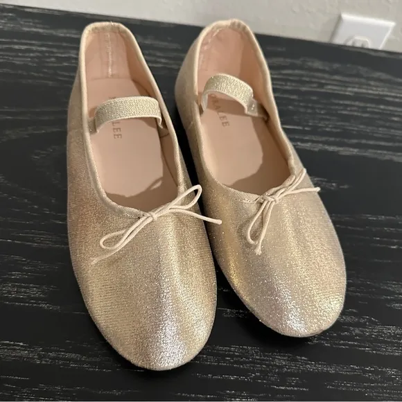 Noralee Metallic Gold Ballet Flats Girls Size 4