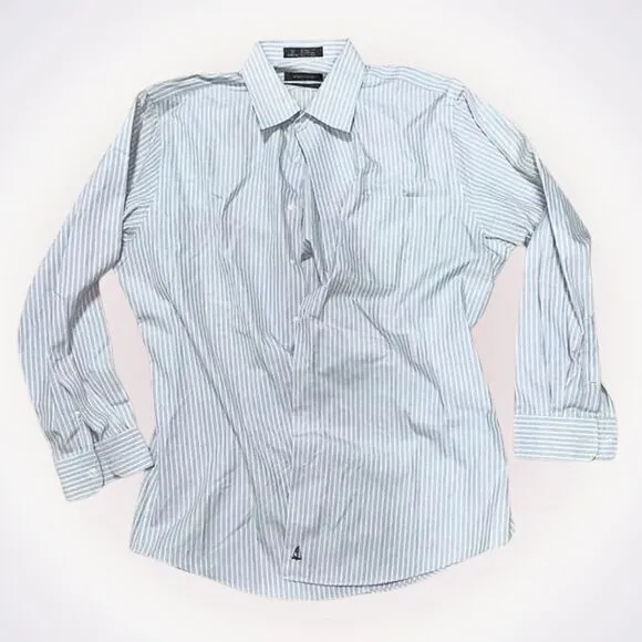 Nordstrom Classic Fit Striped Button Front Shirt | Sz 16 ½
