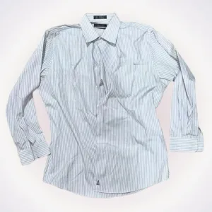 Nordstrom Classic Fit Striped Button Front Shirt | Sz 16 ½