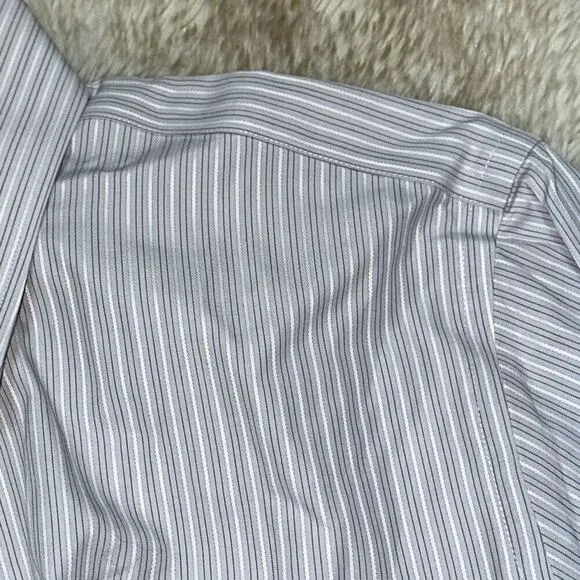Nordstrom Classic Fit Striped Button Front Shirt | Sz 16 ½