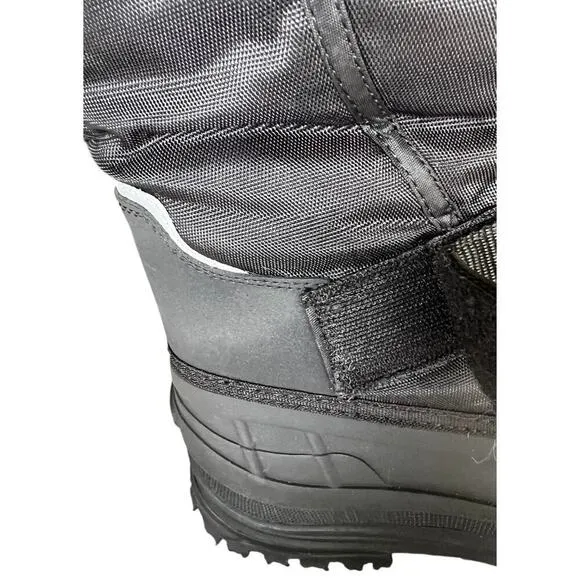 Nortiv 8 Quebec 3M Thinsulate Waterproof Weatherproof Black Lined Snow Boots 8