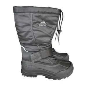 Nortiv 8 Quebec 3M Thinsulate Waterproof Weatherproof Black Lined Snow Boots 8