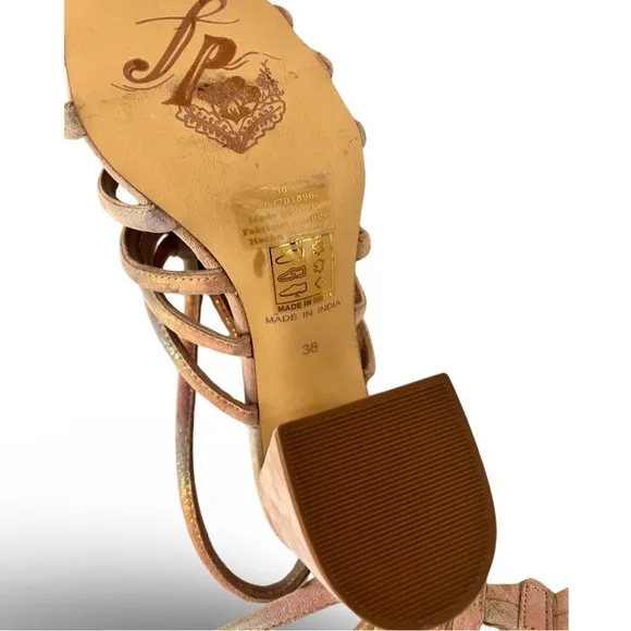 NWOB $158 Free People Metallic Sheen Leather Sandals (Bin 45)