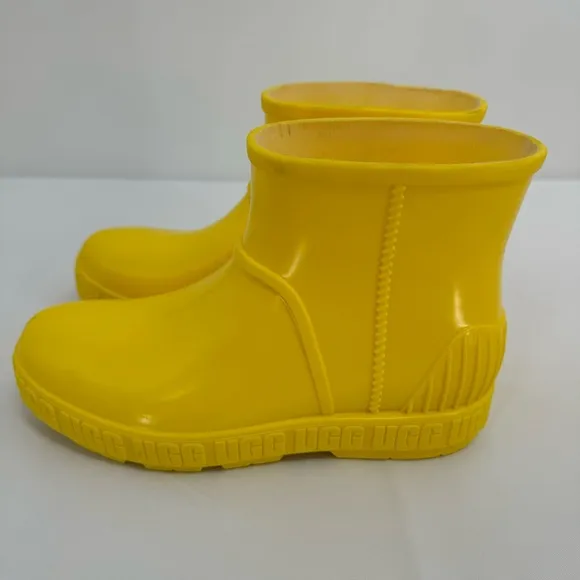 NWOB BIG KIDS CANARY YELLOW UGG DRIZLITA RAIN SNOW BOOTS 1130361K Size 5