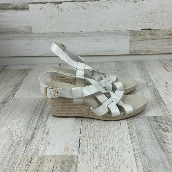 NWOB Cole Haan womens sz 8 1/2B white leather strappy sandals