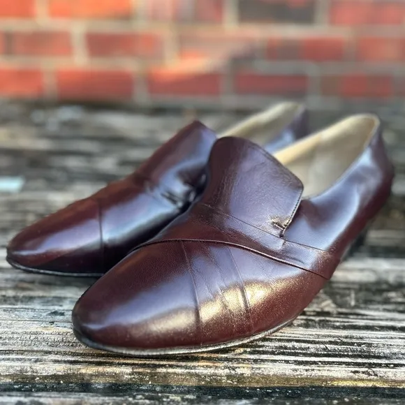 NWOB Giorgio Brutini Men's Genuine Kidskin Wine Slip On Dress Loafers Size 12