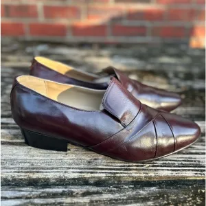NWOB Giorgio Brutini Men's Genuine Kidskin Wine Slip On Dress Loafers Size 12