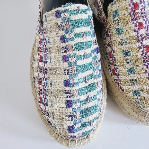 NWOB Manebí Jute Metallic Thread Platform Espadrilles Women's Size 41