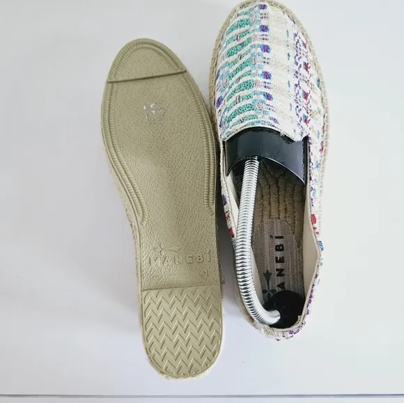 NWOB Manebí Jute Metallic Thread Platform Espadrilles Women's Size 41