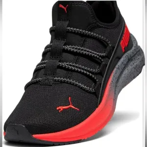NWOB Puma Black Sneakers with Red Accents