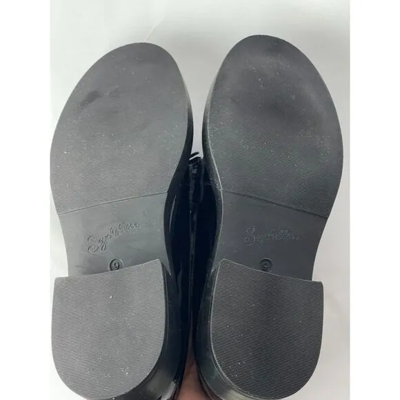 NWOB Seychelles Women's Patent Leather Tassel Loafers - Black - Size 9