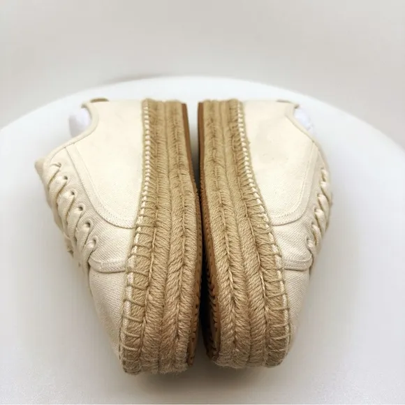 NWOB Tory Burch Seaside Oxford Espadrilles Shoes Vintage Cream Sz 7