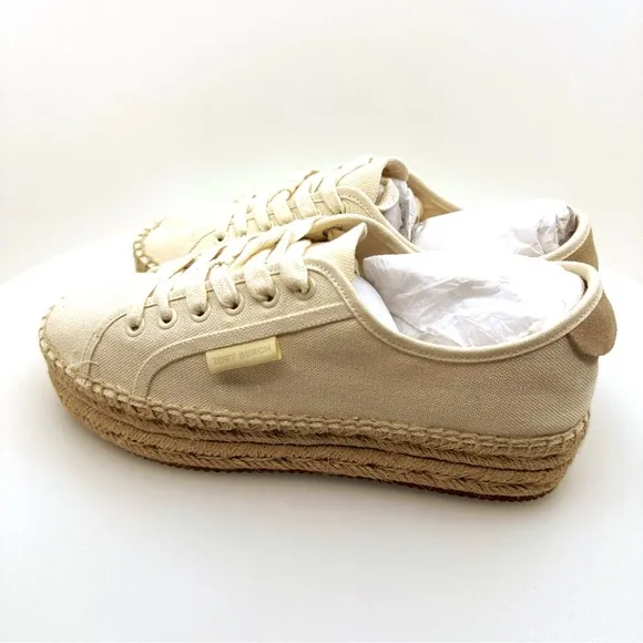 NWOB Tory Burch Seaside Oxford Espadrilles Shoes Vintage Cream Sz 7