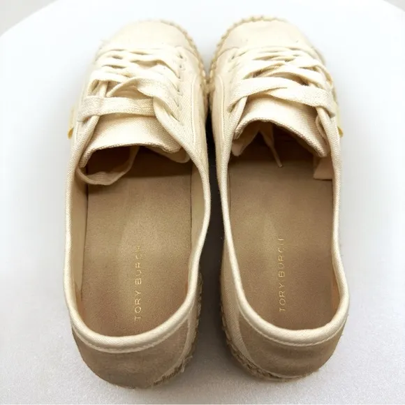 NWOB Tory Burch Seaside Oxford Espadrilles Shoes Vintage Cream Sz 7