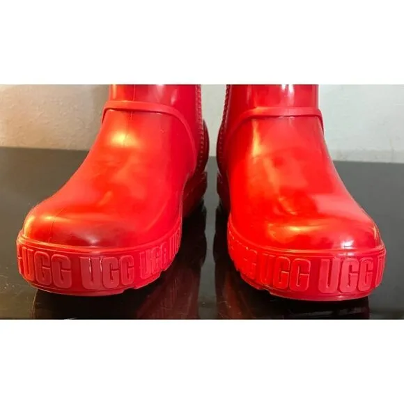 NWOB UGG Drizlita Rain Snow Boots KIDS BIG GIRLS SIZE 4 SAMBA RED UGG 1130361K