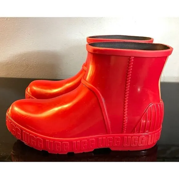 NWOB UGG Drizlita Rain Snow Boots KIDS BIG GIRLS SIZE 4 SAMBA RED UGG 1130361K