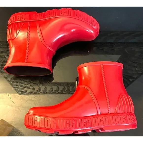 NWOB UGG Drizlita Rain Snow Boots KIDS BIG GIRLS SIZE 4 SAMBA RED UGG 1130361K