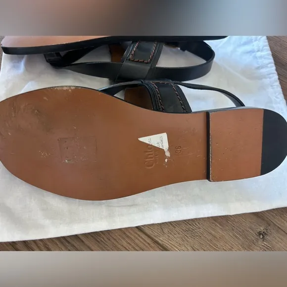 NWOT, Chloe Demi flat sling back thong sandals, 36 (5/6)