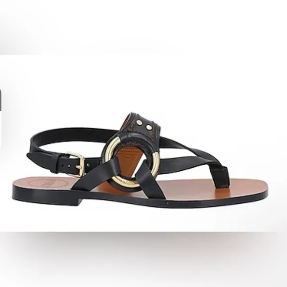 NWOT, Chloe Demi flat sling back thong sandals, 36 (5/6)