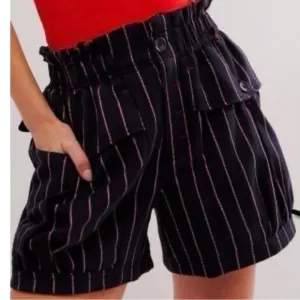 NWOT Free People Effie Striped Shorts - XS