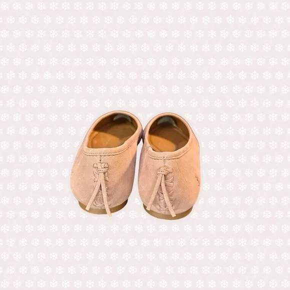 NWOT Frye ‘Regina’ Leather Pointed-Toe Ballet Flats in Blush Pink Size 5.5
