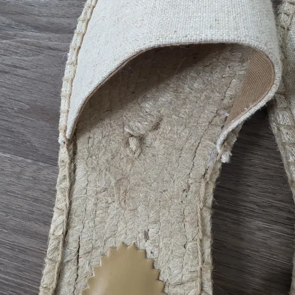 NWOT J.Crew Factory D'Orsay Lace-Up Espadrille Flats, Size 8