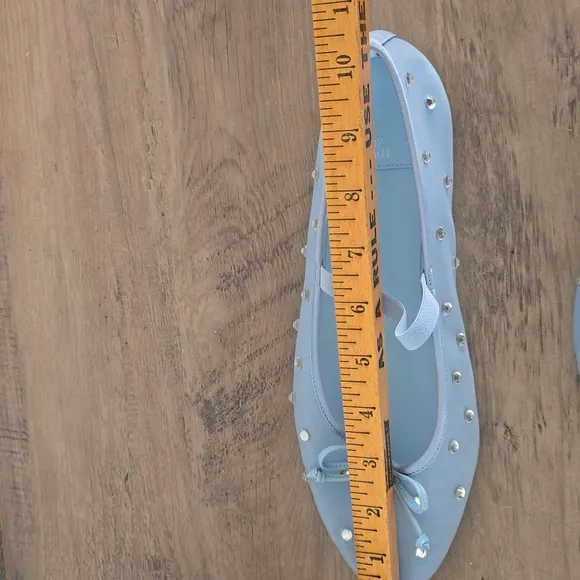 NWOT Jeffrey Campbell Mary Jane Ballet Flats Clear Blue Size 10