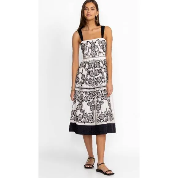 NWOT Johnny Was Mel Embroidered Midi Dress Size Small