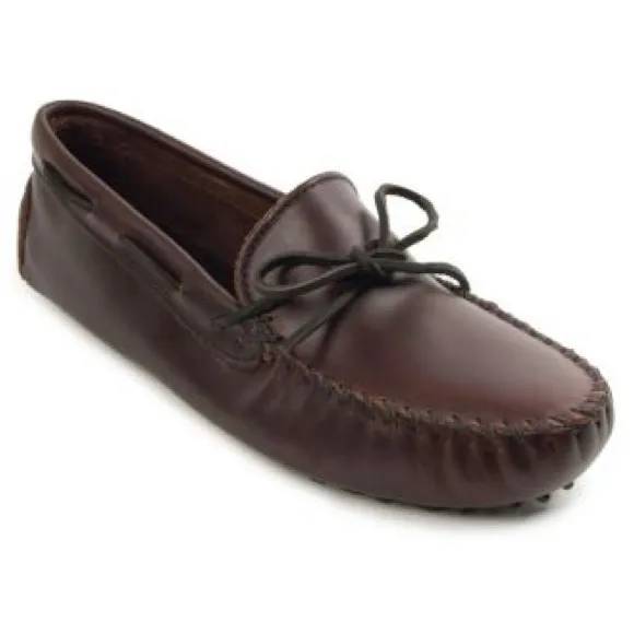 NWOT Minnetonka Men's Classic Driver Leather Loafers Dark Brown Size 11