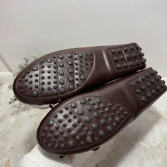 NWOT Minnetonka Men's Classic Driver Leather Loafers Dark Brown Size 11