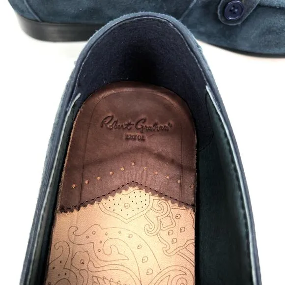 NWOT Robert Graham Classic Round Toe Loafers Suede Men’s Shoes