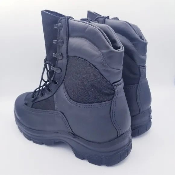NWOT Thorogood 8&quot; Waterproof Insulated Peacekeeper Black Boots size 9.5 W