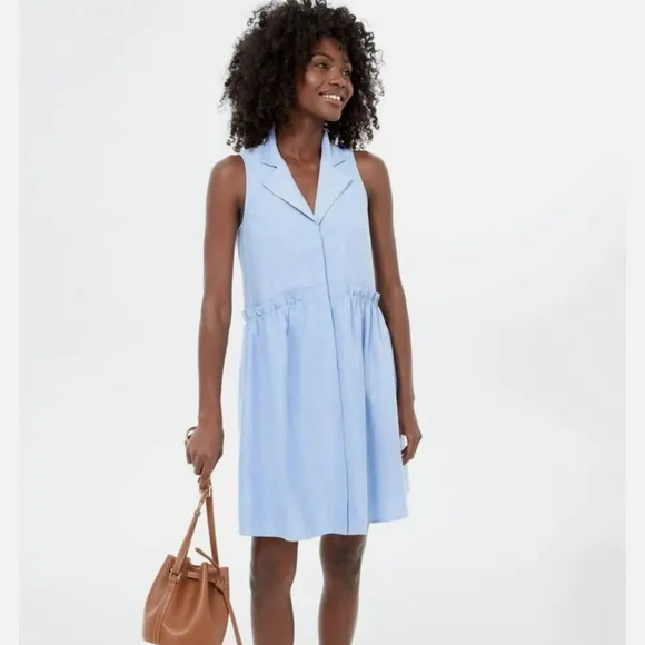 NWOT Tuckernuck Oxford Blue Sleeveless Royal Shirt Dress