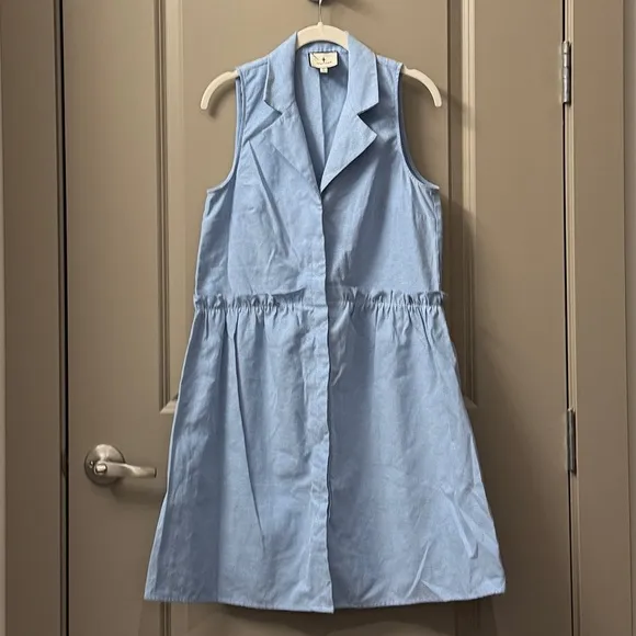 NWOT Tuckernuck Oxford Blue Sleeveless Royal Shirt Dress