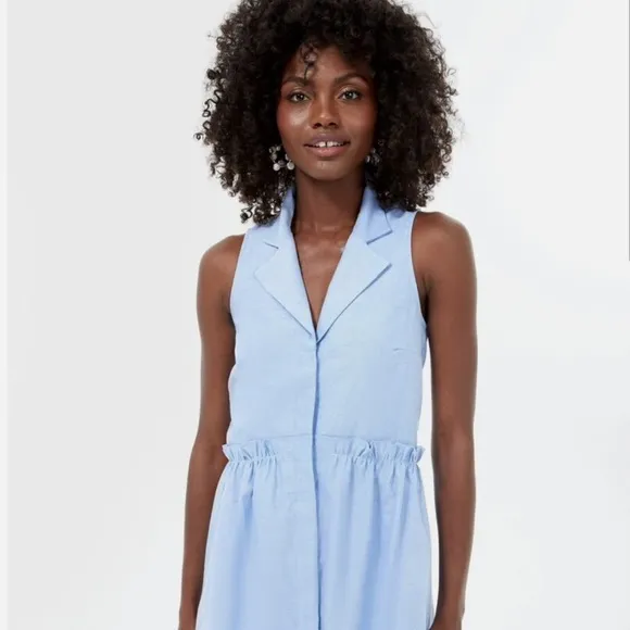 NWOT Tuckernuck Oxford Blue Sleeveless Royal Shirt Dress
