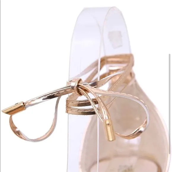 NWOT Women’s Rose Gold Sparkly Heels
