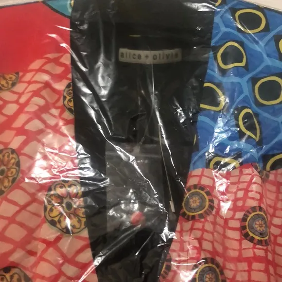 NWT $495 Alice   Olivia Dani Cap-Sleeve Ruffle Kimono Dress in size 2!