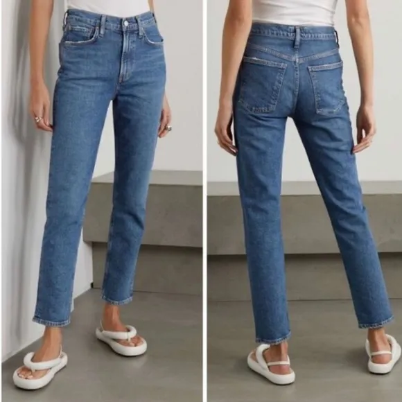 NWT AGOLDE Merrel Jean Mid Rise Straight 28
