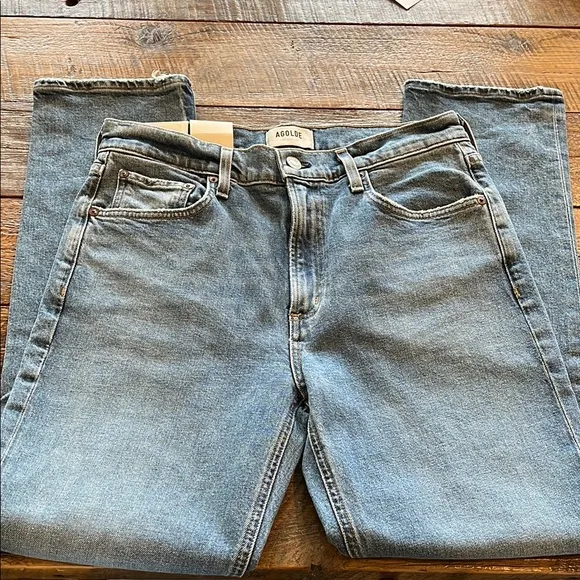 NWT AGOLDE Merrel Jean Mid Rise Straight 28