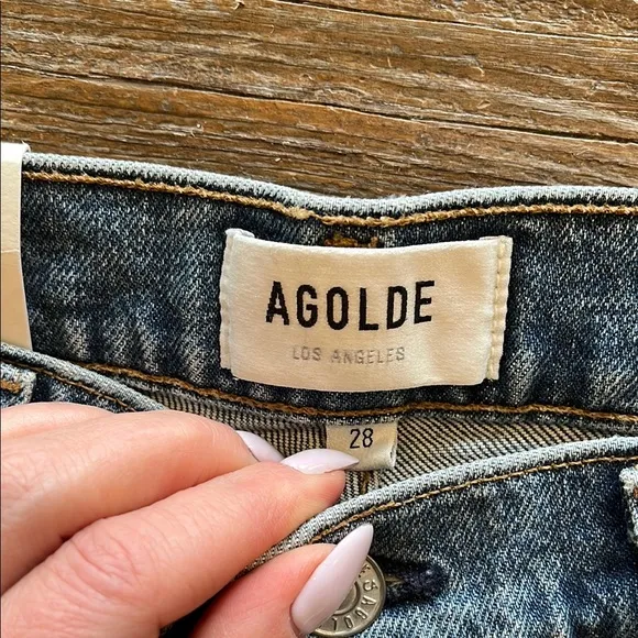 NWT AGOLDE Merrel Jean Mid Rise Straight 28