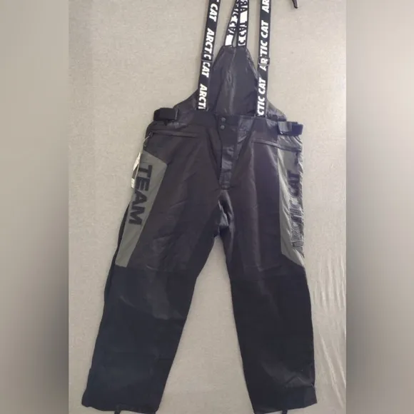 NWT- Arctic Cat Men’s PTS, Team Arctic Mechanic BIB’s  SIZE: 3XL COLOR: Black