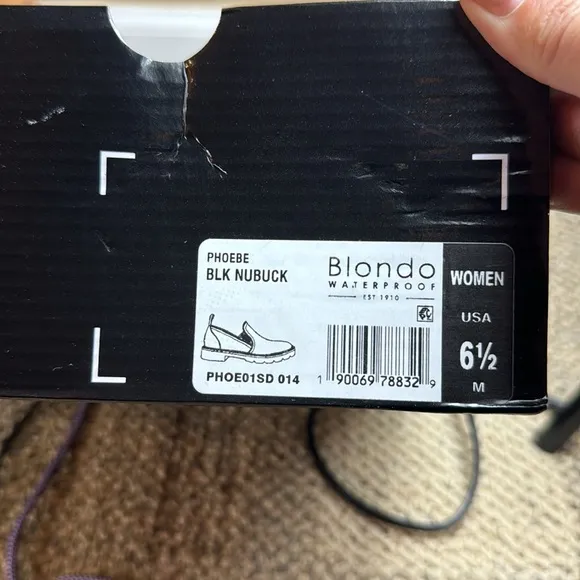 NWT • Blondo • Women's Phoebe Loafer • Black Nubuck • Size 6.5M • Waterproof • 😍