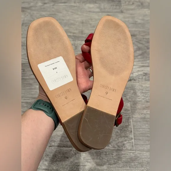 NWT Christy Dawn red dawn sandals